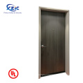 Solid Wood UL Fire Rated Timber Hotel Room Fireproof Interior Flush Door For Commercial